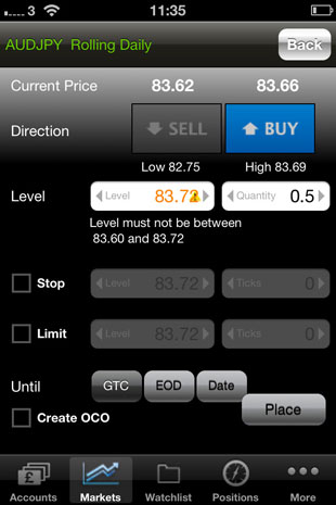 Showcasing the ETX Spread Betting App