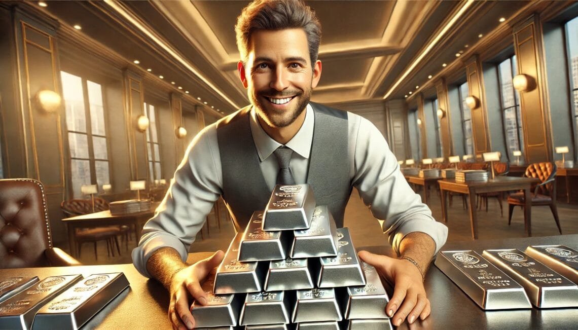 Happy Man Stacking Silver